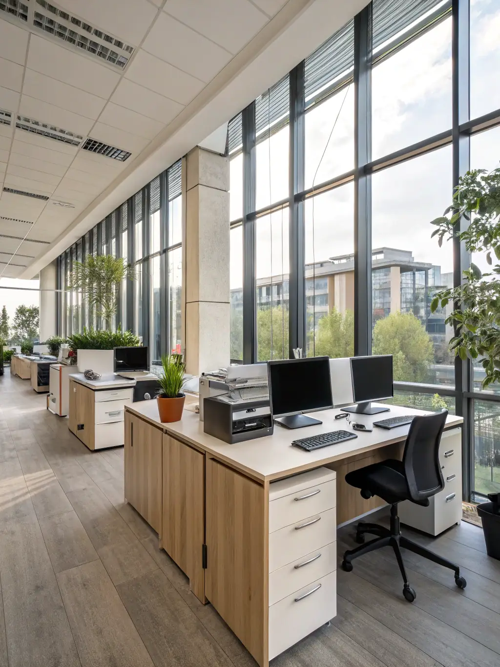 A selection of high-quality IT hardware and software products displayed in a modern office environment, showcasing Bonovox's supply capabilities.